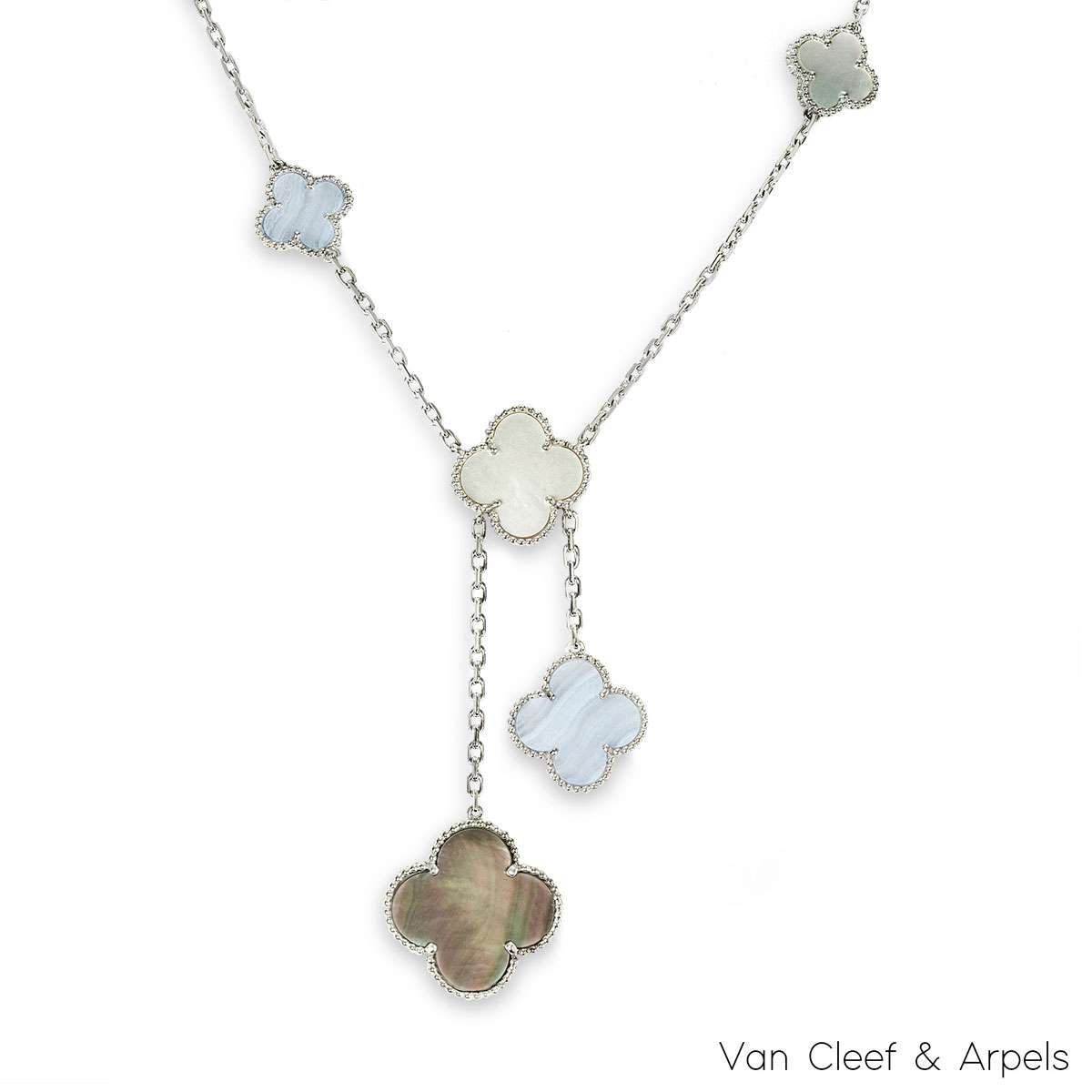 Van Cleef & Arpels White Gold Magic Alhambra Necklace VCARN18900 Van Cleef & Arpels White Gold Magic Alhambra Necklace VCARN18900